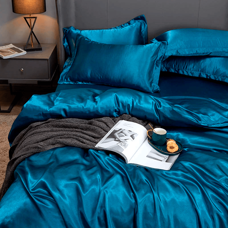 Conjunto de Cama de Cetim ConfortPlus | 4 Peças Linha Premium - Loja Online