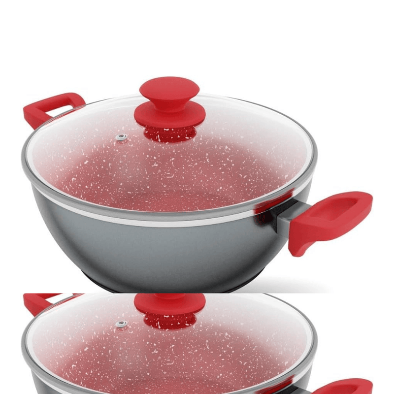Panela com tampa Linha Définitive com revestimento Redstone 6,1L - Loja Online