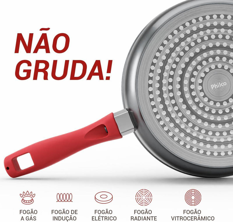 Panela Redstone com Tampa de Vidro 2,7L - Loja Online