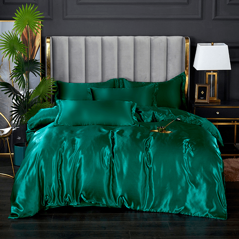 Conjunto de Cama de Cetim ConfortPlus | 4 Peças Linha Premium - Loja Online