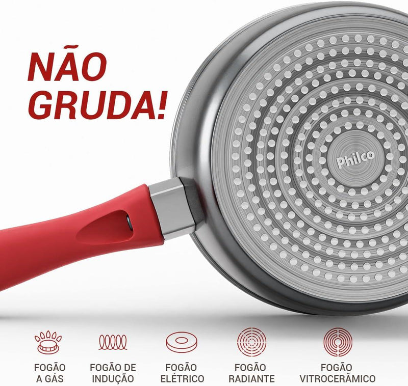 Panela Redstone com Tampa de Vidro 1,4L - Loja Online
