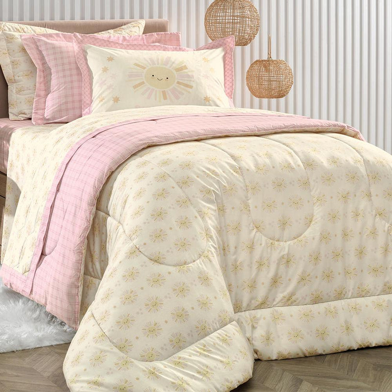Edredom Infantil Solteiro 180 fios Percal 100% Algodão Nina Estampado - Loja Online