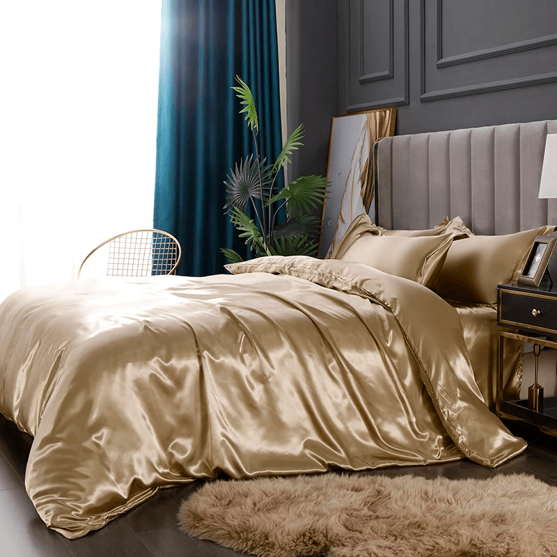 Conjunto de Cama de Cetim ConfortPlus | 4 Peças Linha Premium - Loja Online