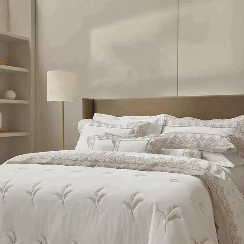 Kit de Cama 600 Fios Cetim 100% Algodão Egípcio La Collina - Lençóis + Fronhas + Edredom - Loja Online