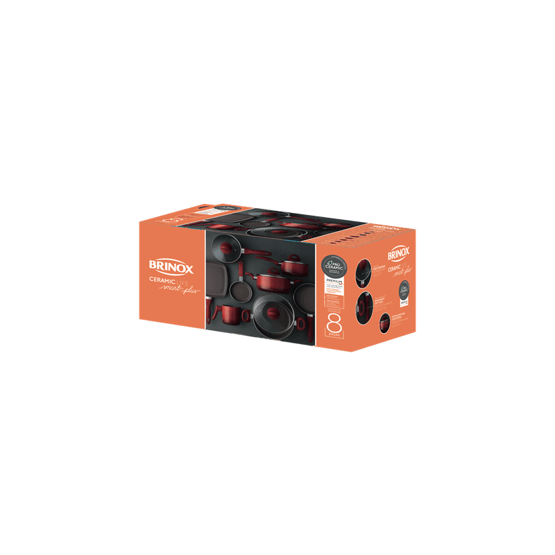 Jogo de Panelas 8 Peças - Ceramic Life Smart Plus Brinox - Loja Online
