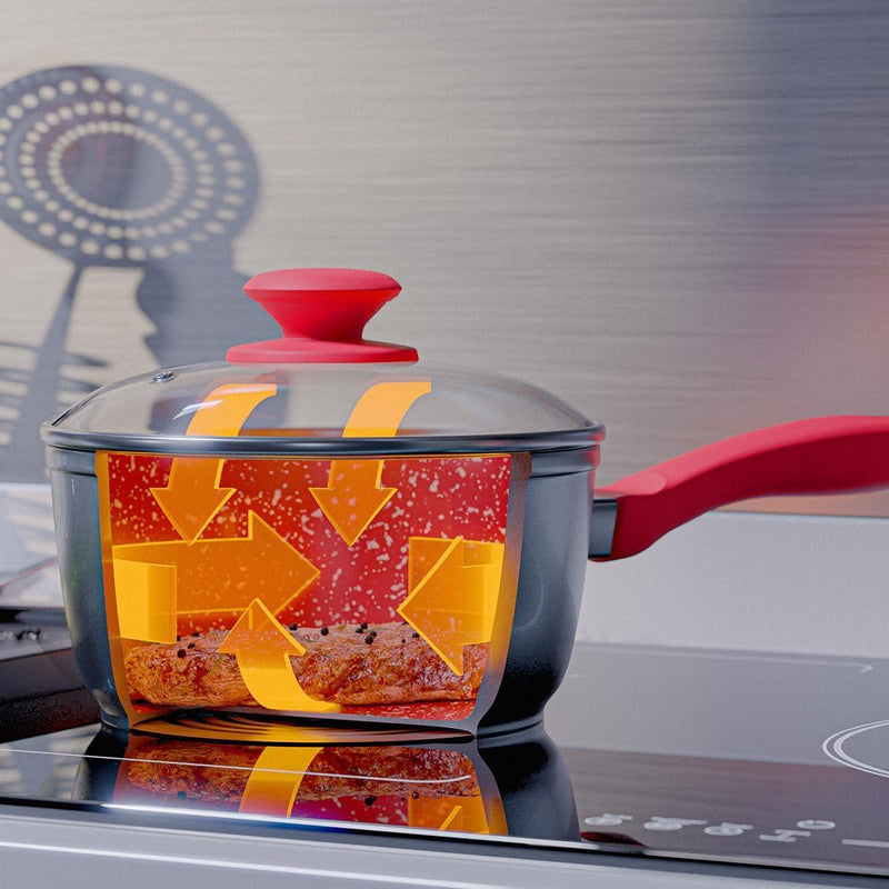 Panela Redstone com Tampa de Vidro 1,4L - Loja Online